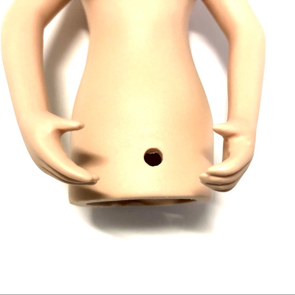 Vintage New Hand-Painted Porcelain Doll Head 1/2 Body, 7” H, Crafts, Needlework - Picture 6 of 8